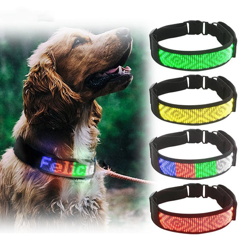 Luminous Pet Collar Bluetooth APP with message