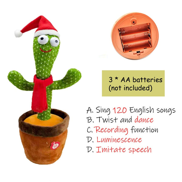 Christmas Gifts  Dancing Cactus Electron Plush Toy Soft Plush Doll Babies Cactus That Can Sing And Dance Voice Interactive Bled
